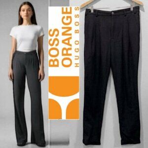 Hugo Boss Black Trousers Wool comfort fit style Pleated